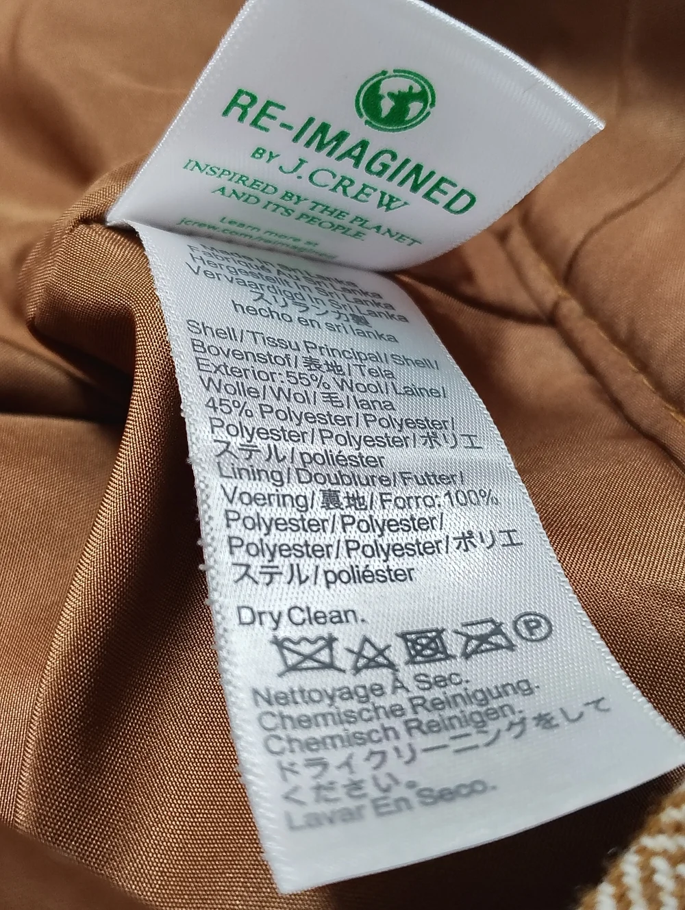 NWT J. Crew Sailor A Line Wool Blend Camel Herringbone Skirt Women's 14 Classic